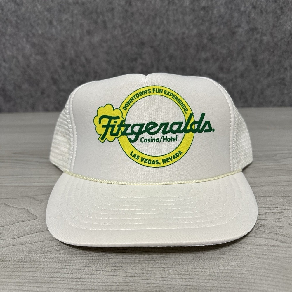 Vintage Fitzgeralds Casino Hotel Las Vegas Trucker Hat Mesh Snapback Cap 80s 90s